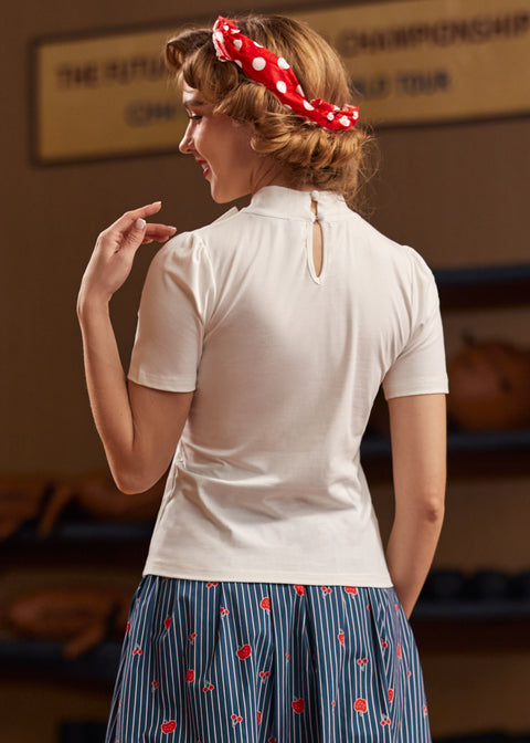 Rydell High Revisited Tie-Neck Top-7