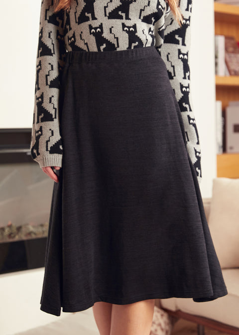 Excellence Attained Knit Midi Skirt-2