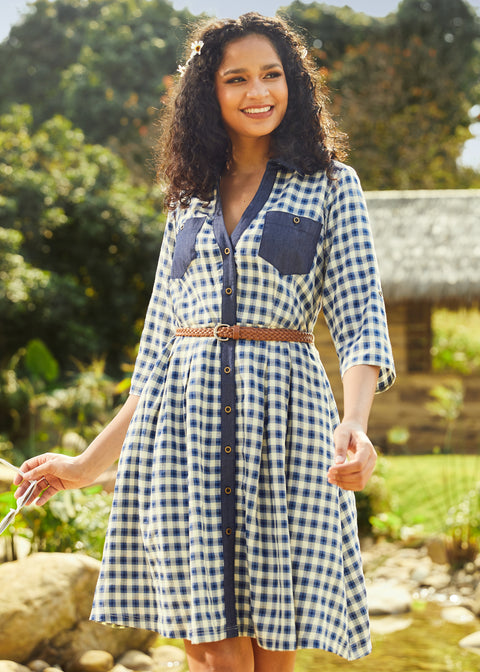 Prairie Gaze Western Shirtdress-3
