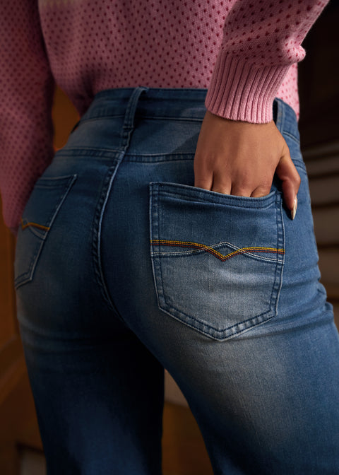 Luck of the Stylish Wide Leg Crop Jeans-1