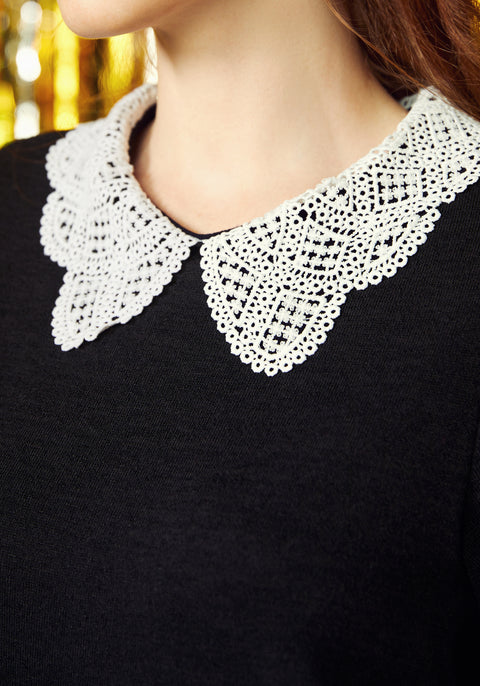 Diner Delight Peter Pan Collar Top-1