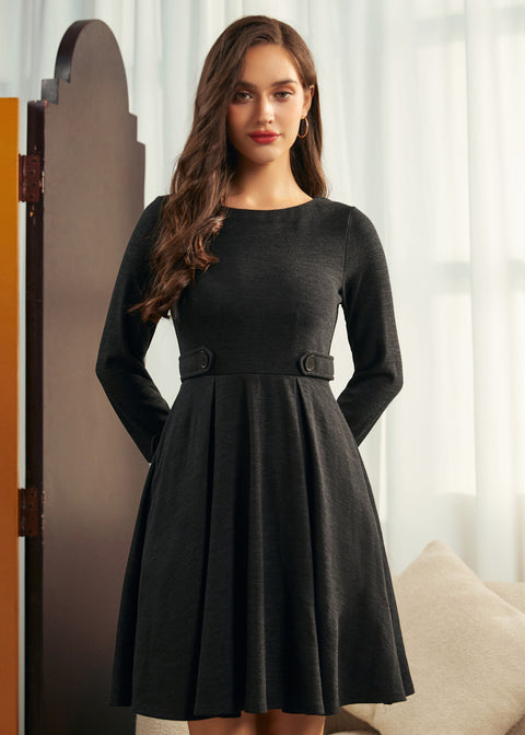 After Dark Fit&Flare Dress-3