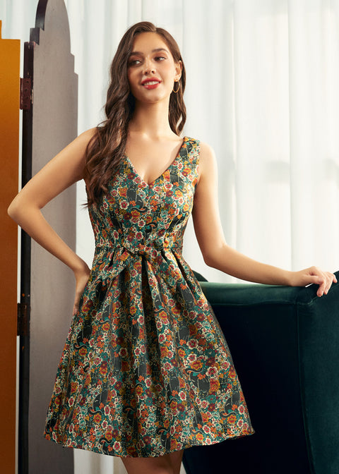The Purrfectly Poised Fit&Flare Dress-4