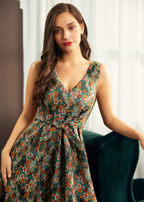 The Purrfectly Poised Fit&Flare Dress-5