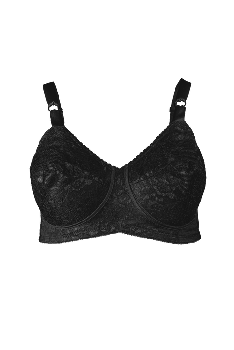 Expandable Cup Wireless Shaper Bra - Black | Style 2101-3