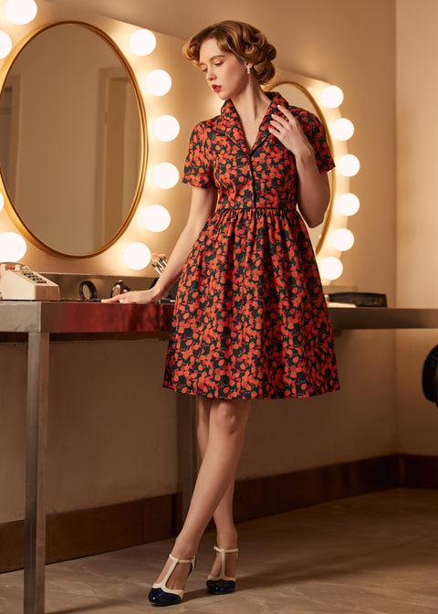 Cause a Little Trouble Fit&Flare Dress-2