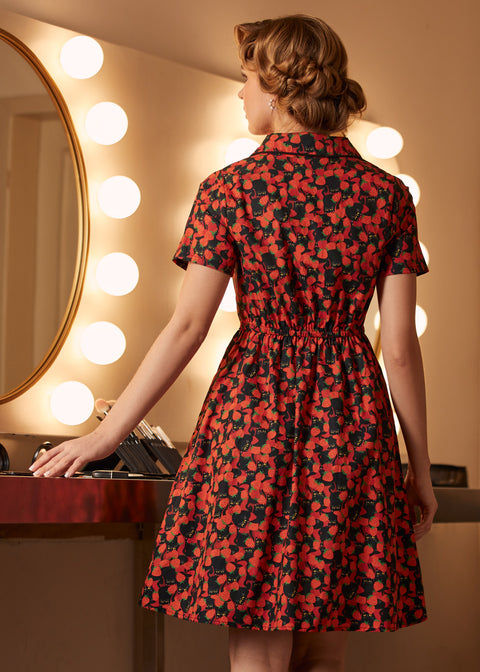 Cause a Little Trouble Fit&Flare Dress-4