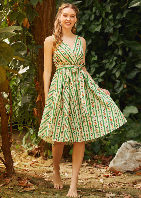 Instant Energy Faux Wrap Dress-5