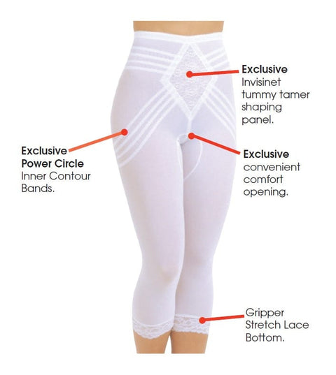 Breathable Waistline Capri Pant Liner | Power Mesh Fabric | Firm to Extra Firm Support | Style 6269-1