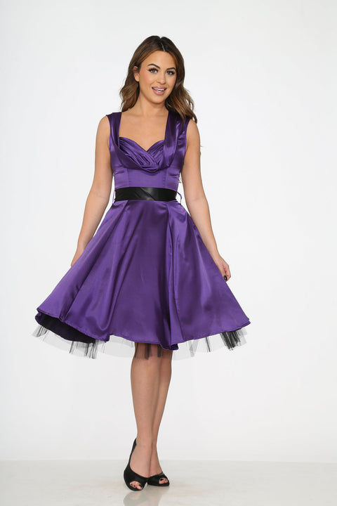Purple Occasional Swing Dress-4