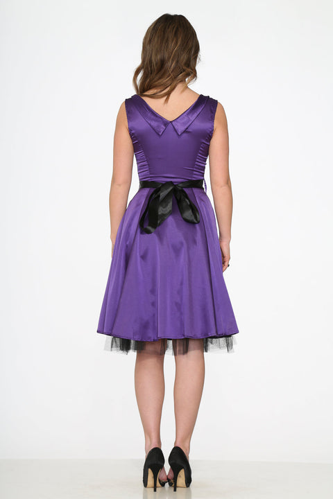 Purple Occasional Swing Dress-5