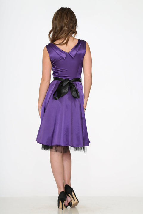 Purple Occasional Swing Dress-6