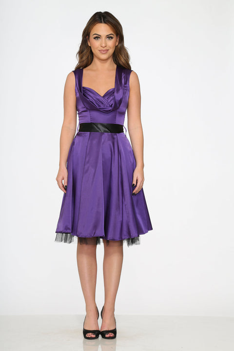 Purple Occasional Swing Dress-1