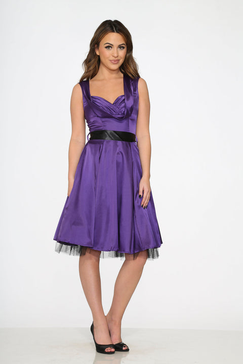 Purple Occasional Swing Dress-2