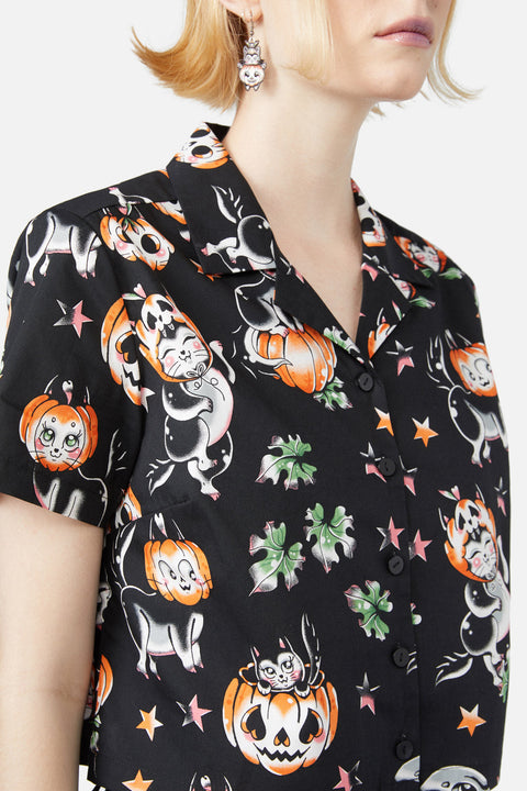 Pumpkin Patch Kitty Blouse-6