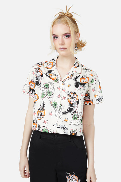 Pumpkin Patch Kitty Blouse-2