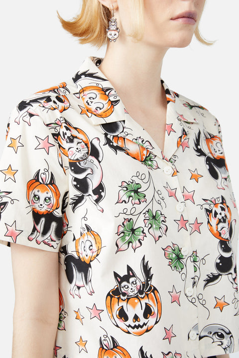 Pumpkin Patch Kitty Blouse-1