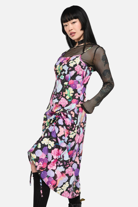 Dragons Grove Drawstring Slip Dress-2