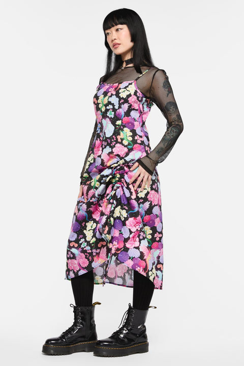 Dragons Grove Drawstring Slip Dress-3