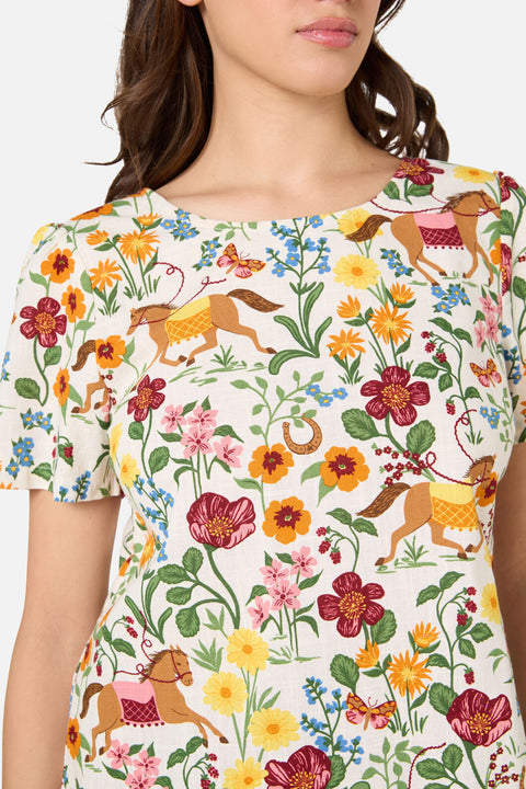 Fancy Horses Short Sleeve Top-1