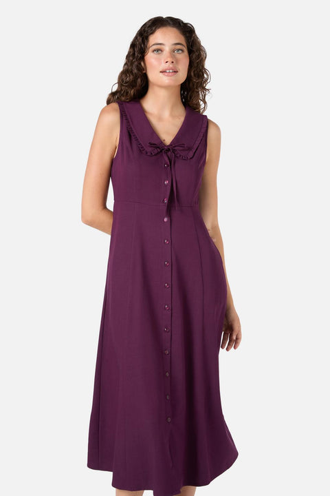 Dorothy Collared Midi Dress-4